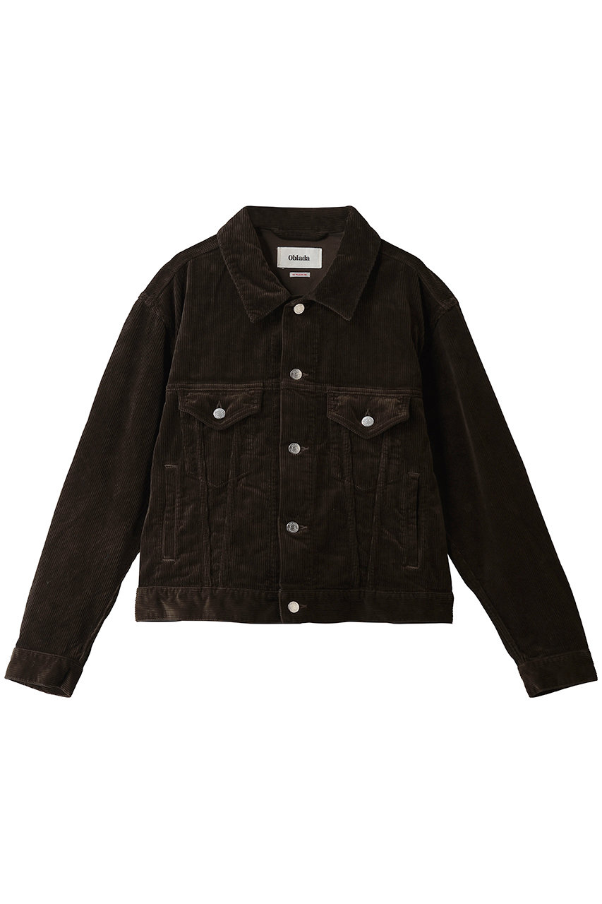 Oblada MARGARET コーデュロイジャケット (カーキ, F) オブラダ ELLE SHOP