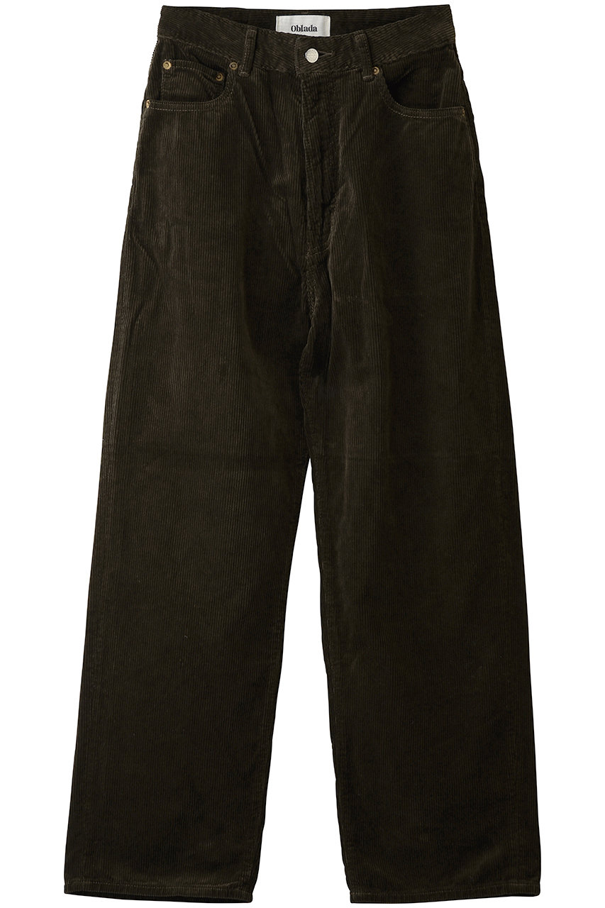 Oblada コーデュロイ BUDDY JEANS (カーキ, L) オブラダ ELLE SHOP