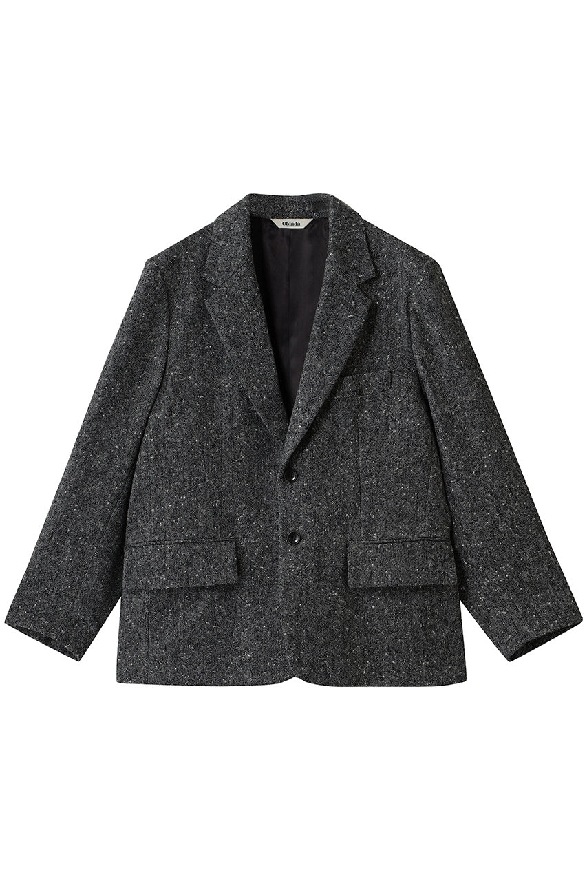 Oblada ALFRED ジャケット（HOMESPUN） (ブラック, S) オブラダ ELLE SHOP