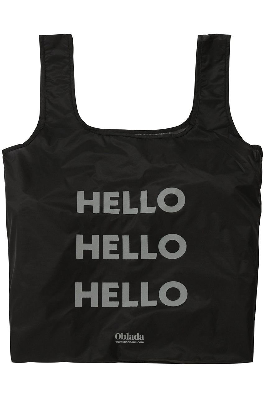 Oblada OBLADA HELLO パッカブルバッグ (ブラック, F) オブラダ ELLE SHOP