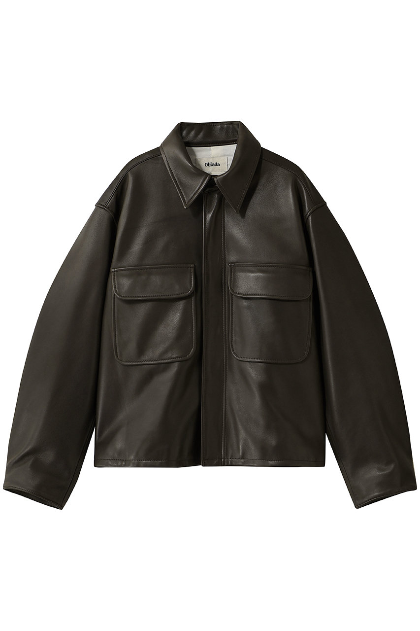 Oblada LIGHT AVIATOR シープレザージャケット (ブラウン, F) オブラダ ELLE SHOP