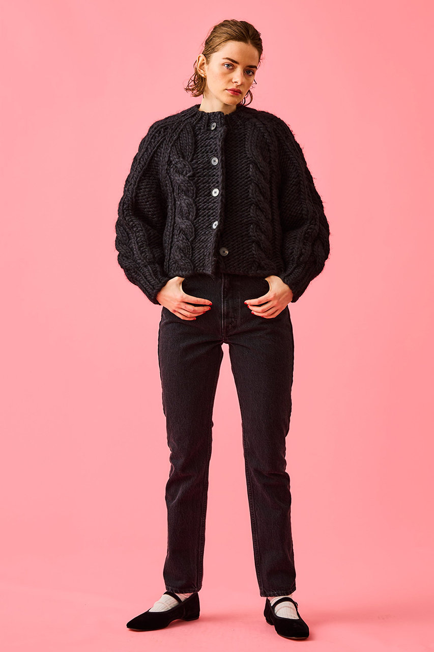 Oblada(オブラダ)｜ALAN カーディガン/ブラック の通販｜ELLESHOP