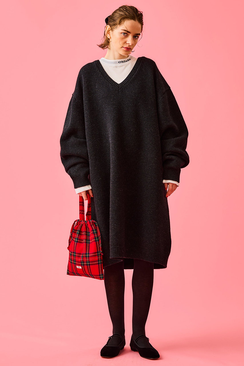 オブラダ/ObladaのHONEY ニットドレス(チャコールグレー/F2410KN04)