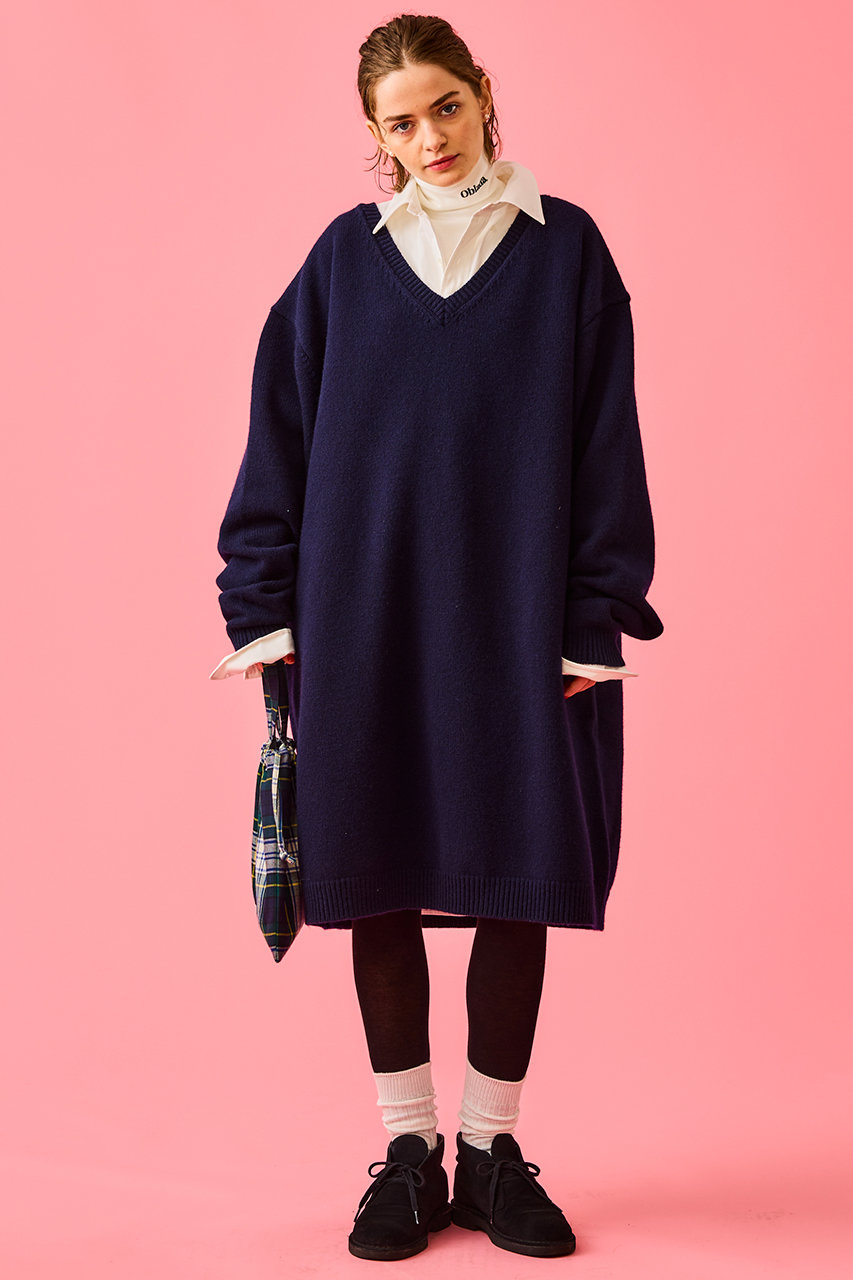 オブラダ/ObladaのHONEY ニットドレス(ネイビー/F2410KN04)