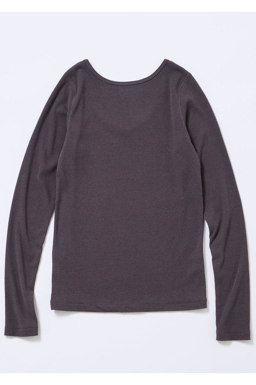 オブラダ/ObladaのピュアシルクロングスリーブTシャツ(チャコールグレー/M2410CU18)