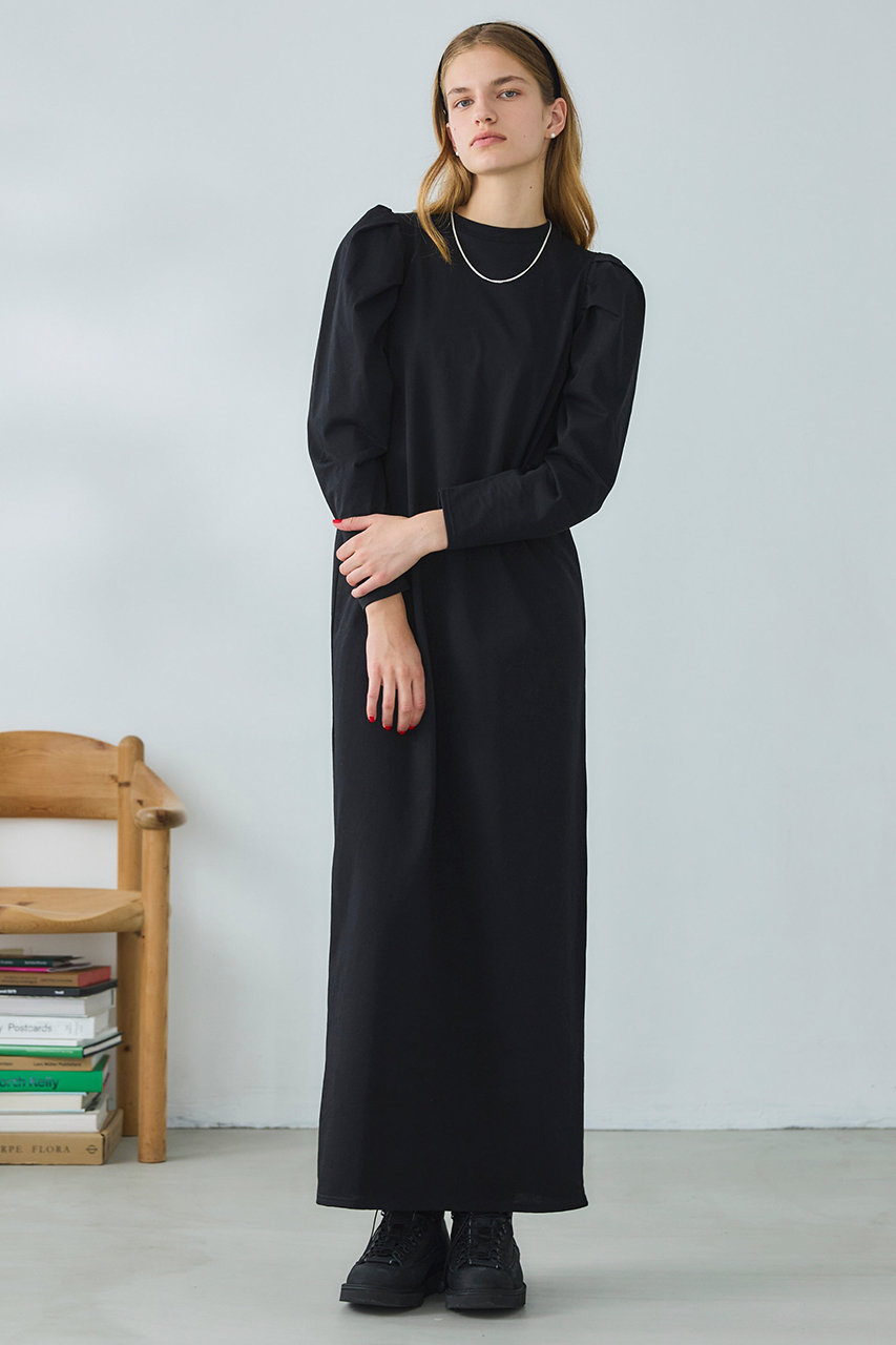Oblada(オブラダ)｜シャーリングドレス/ブラック の通販｜ELLESHOP