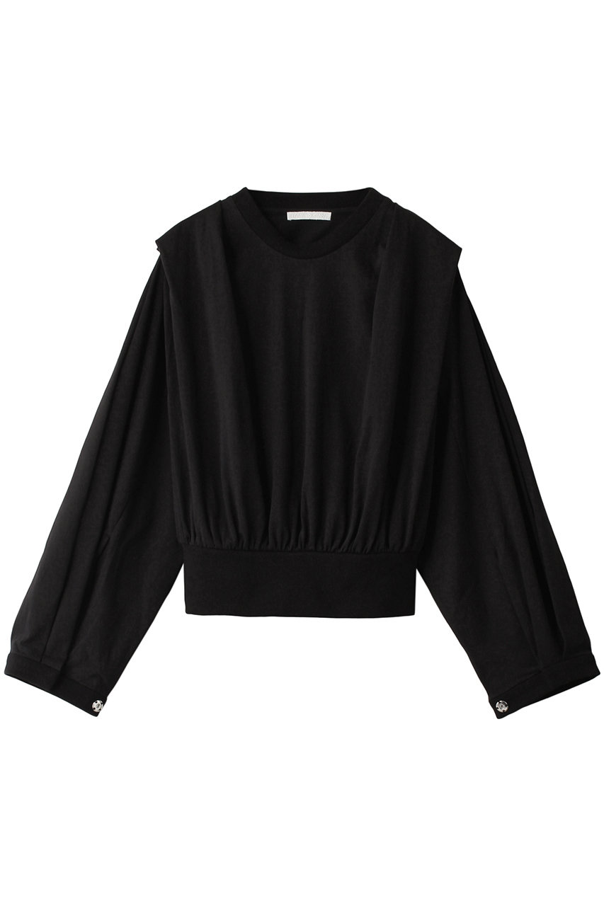  KANAKO SAKAI RECYCLEオーガニックコットン ロングスリーブ Tシャツ (ブラック 36) カナコ サカイ ELLE SHOP