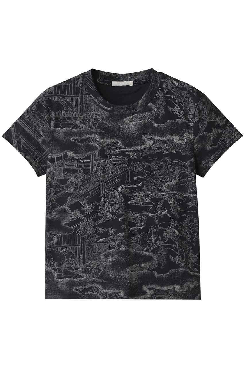 KANAKO SAKAI JAPANESE PRINTED FITTED Tシャツ (ネイビー, 36(M)) カナコ サカイ ELLE SHOP KANAKO SAKAI JAPANESE PRINTED FITTED Tシャツ (ネイビー, 36(M)) カナコ サカイ ELLE SHOP