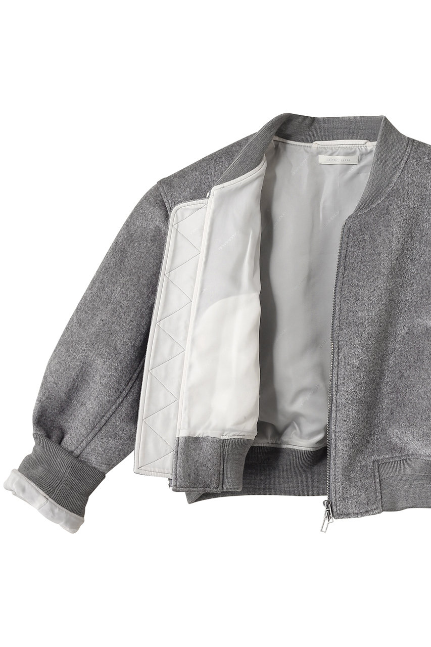 KANAKO SAKAI(カナコ サカイ)｜VELVET ウール MA-1/グレー の通販