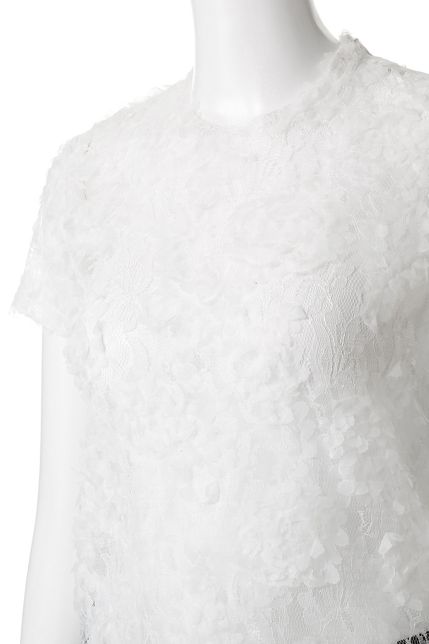 KANAKO SAKAI カナコサカイ カジュアルシャツ レディース 【古着】【中古】 KANAKO SAKAI(カナコ サカイ)｜LACE Tシャツ/ホワイト の通販