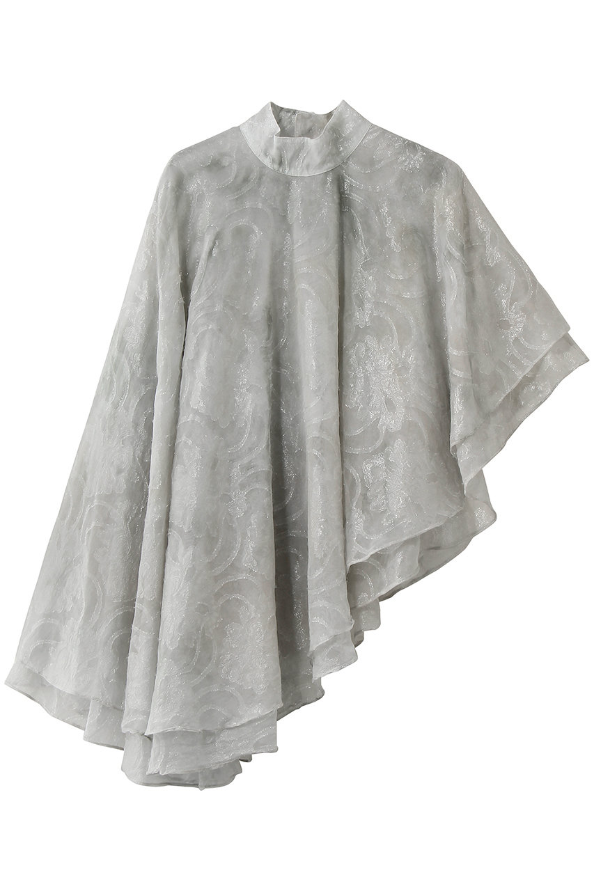 カナコ サカイ/KANAKO SAKAIのSHIBORI シアー ジャカード レイヤード ケープ(ライトグリーン/KS2601037)