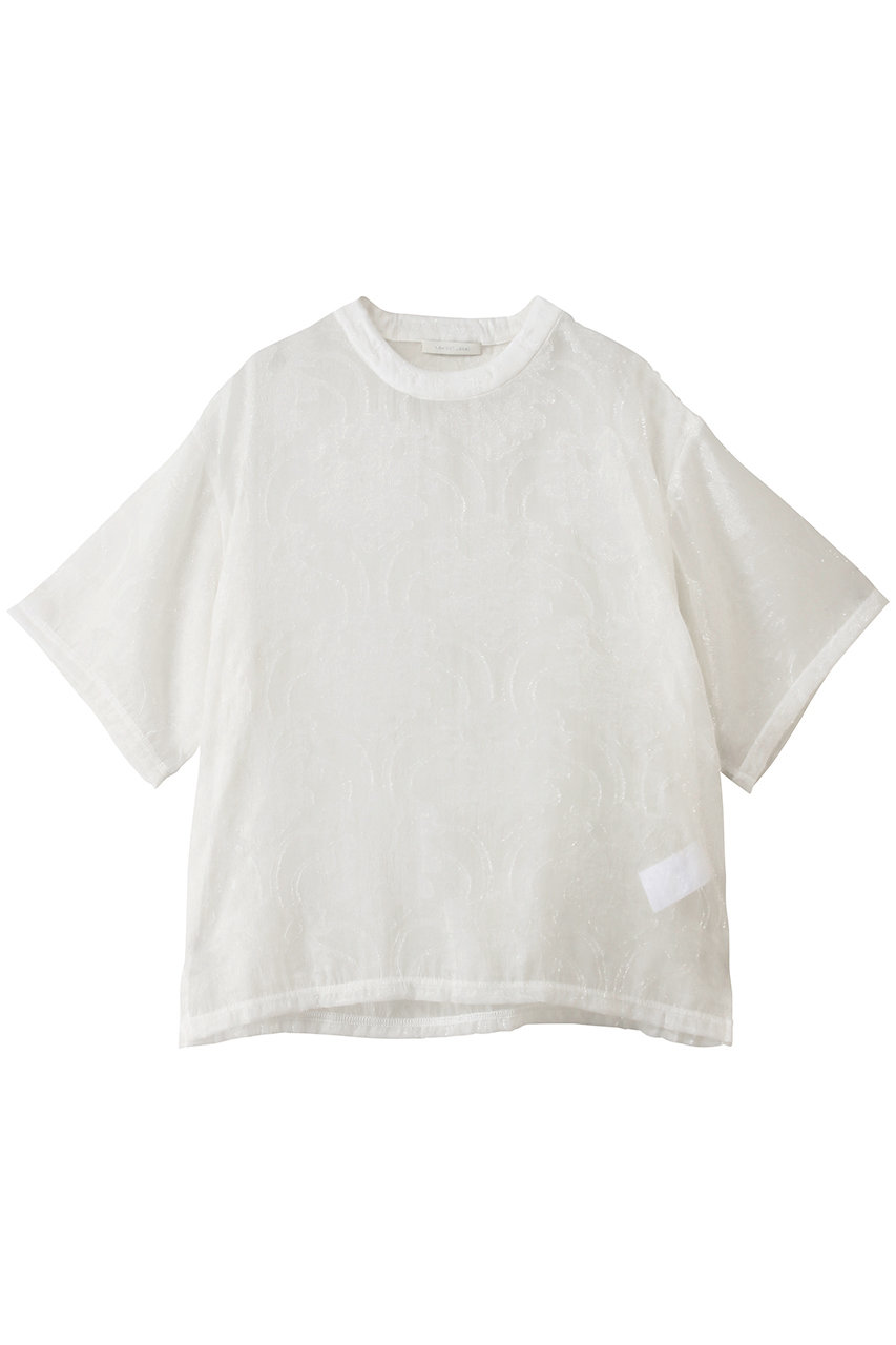 カナコ サカイ/KANAKO SAKAIのシアー ジャカード Tシャツ(ホワイト/KS2601038)