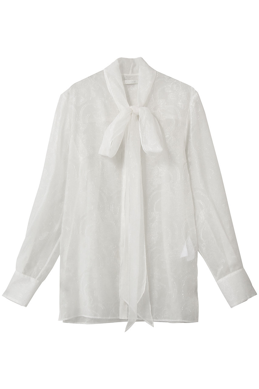 カナコ サカイ/KANAKO SAKAIのシアー ジャカード  シャツ(ホワイト/KS2601041)