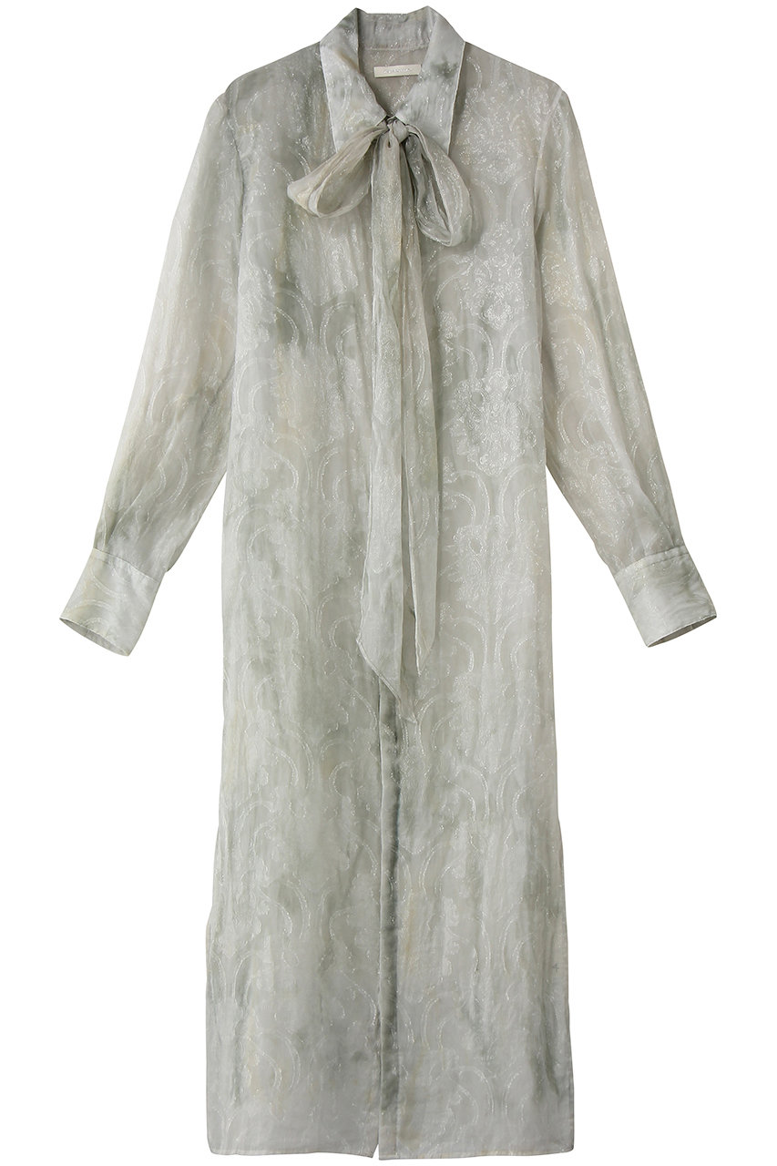 カナコ サカイ/KANAKO SAKAIのSHIBORI シアー ジャカード ロングシャツ(ライトグリーン/KS2601044)