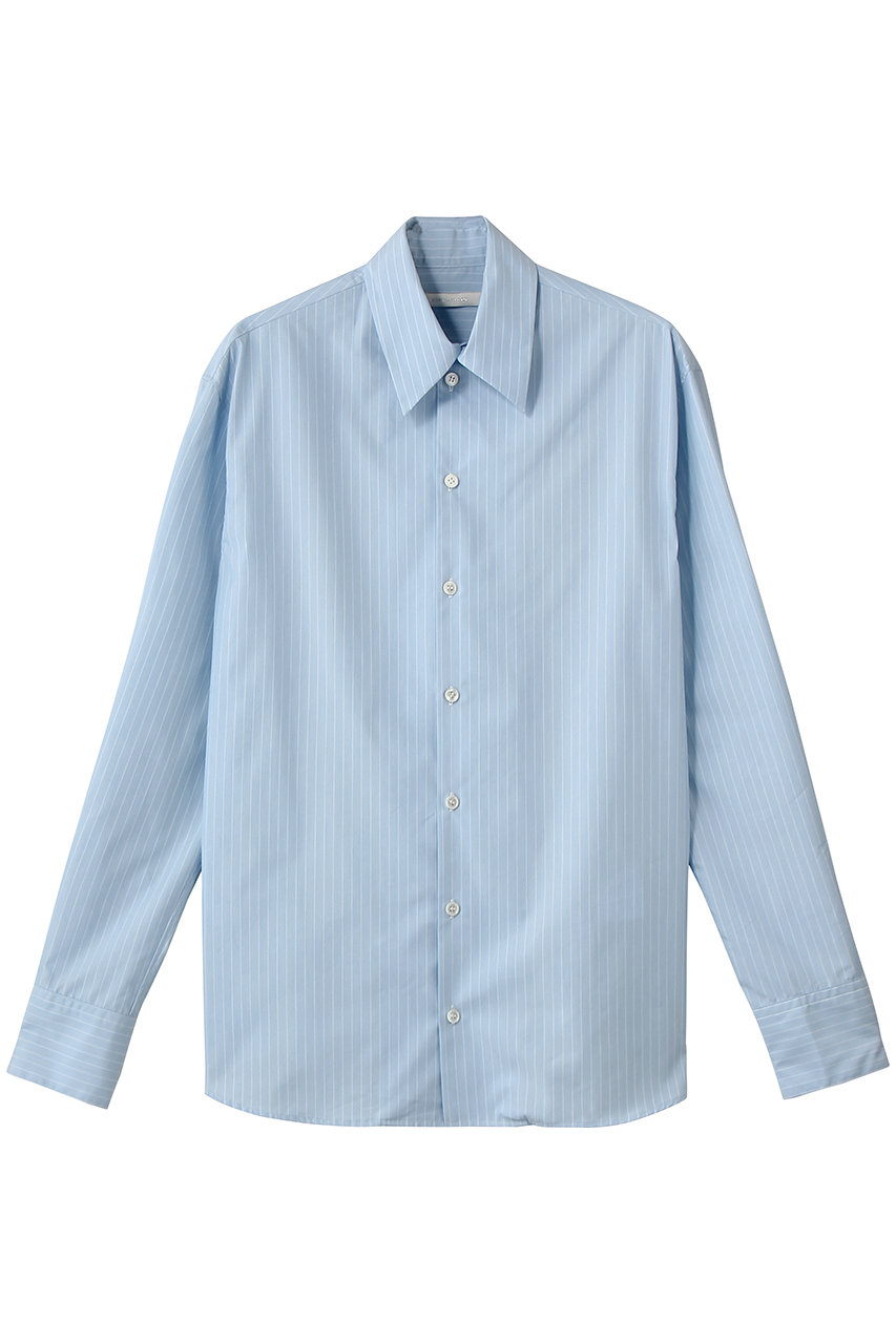 カナコ サカイ/KANAKO SAKAIのストライプ レース-バック パネル シャツ(ブルー/KS2601046)