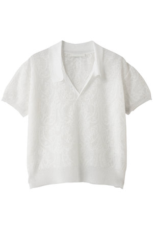 カナコ サカイ/KANAKO SAKAIのジャカード ニット ポロシャツ