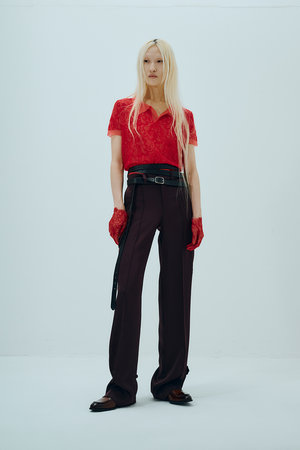 カナコ サカイ/KANAKO SAKAIのジャカード ニット ポロシャツ