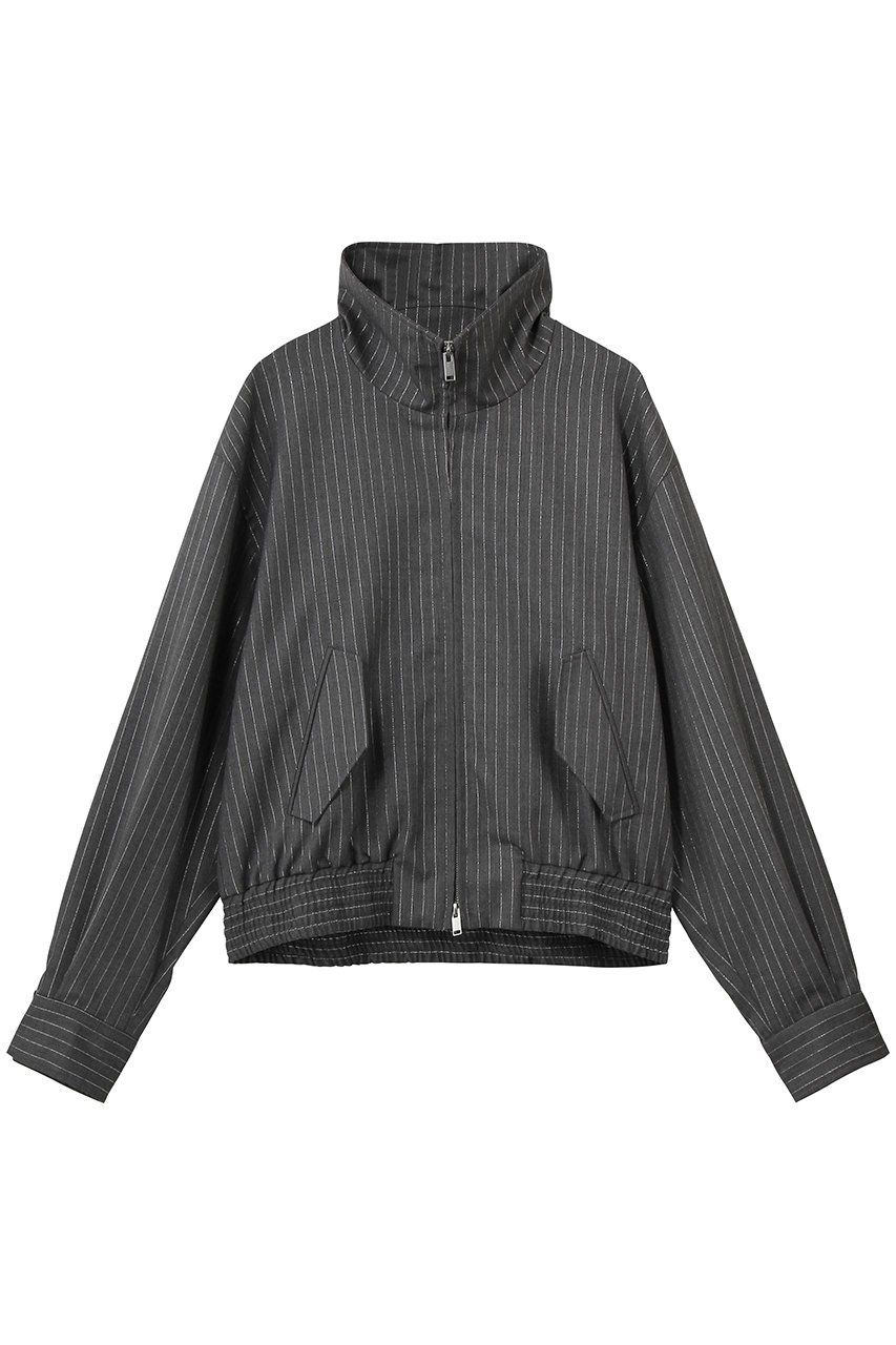 KANAKO SAKAI ラメ ストライ ブルゾン (グレー, 36(M)) カナコサカイ ELLE SHOP