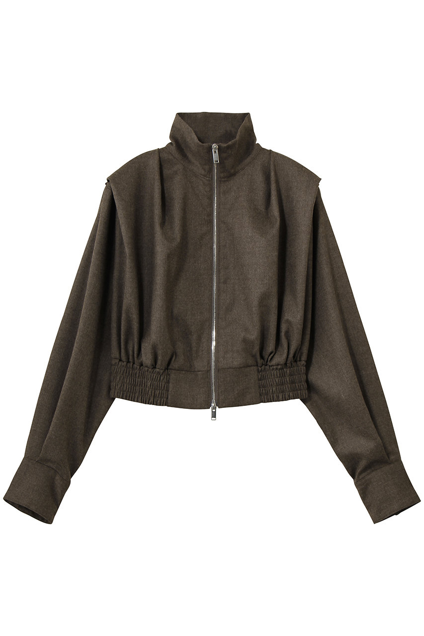 KANAKO SAKAI ウール ジップアップ ブルゾン (ライトブラウン, 36(M)) カナコサカイ ELLE SHOP