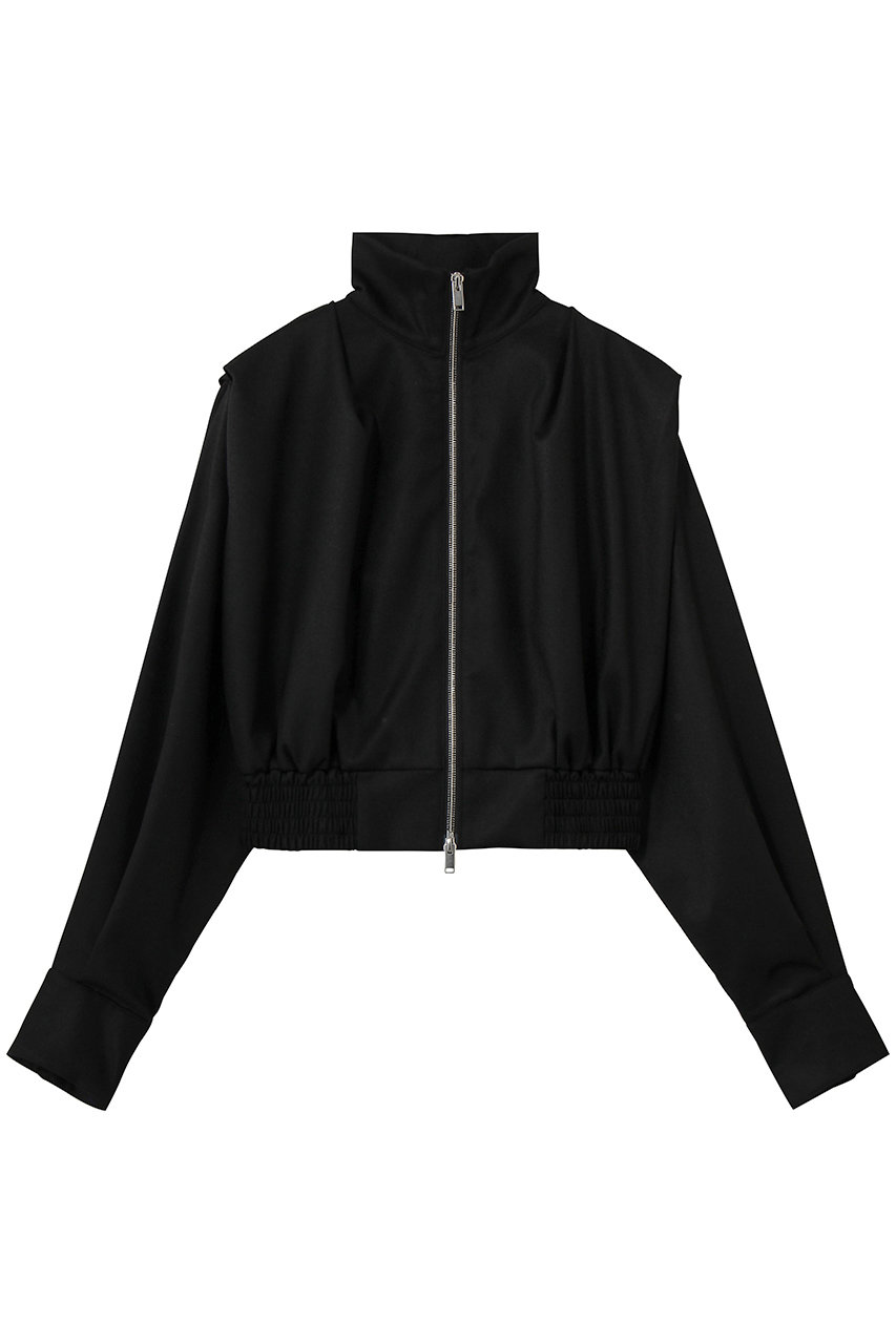 KANAKO SAKAI ウール ジップアップ ブルゾン (ブラック, 34(S)) カナコサカイ ELLE SHOP