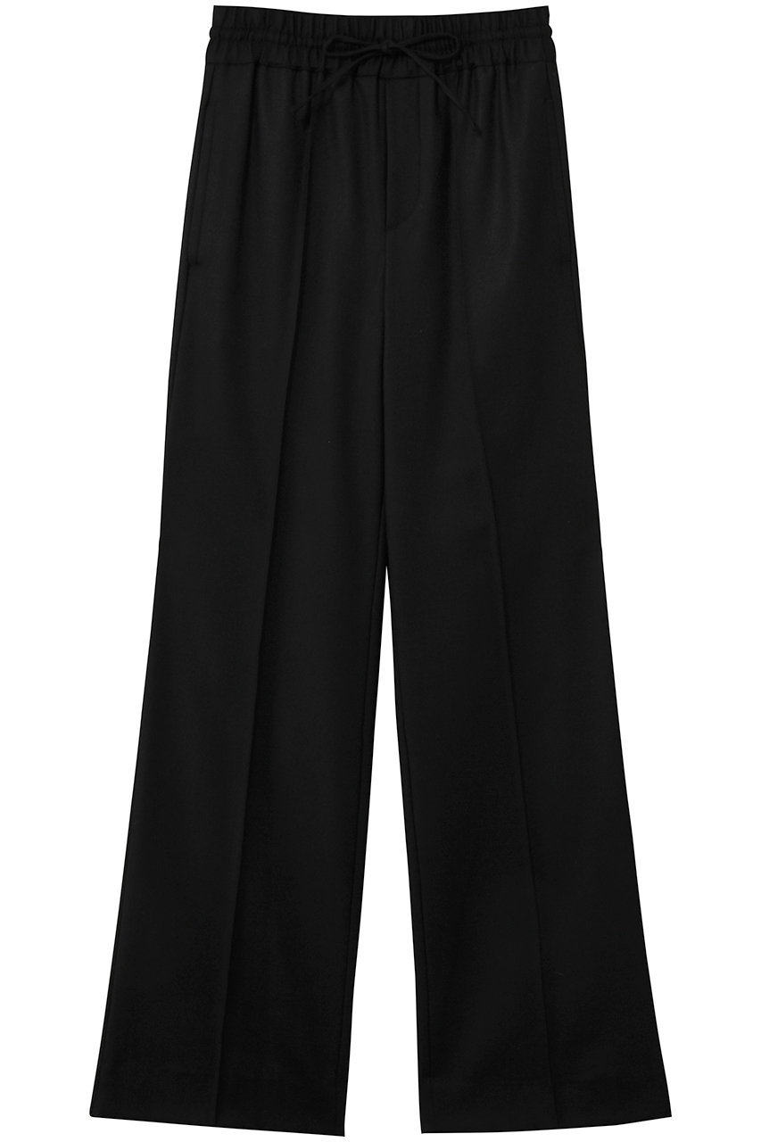 KANAKO SAKAI ウール ドローストリング トラウザー (ブラック, 36(M)) カナコサカイ ELLE SHOP