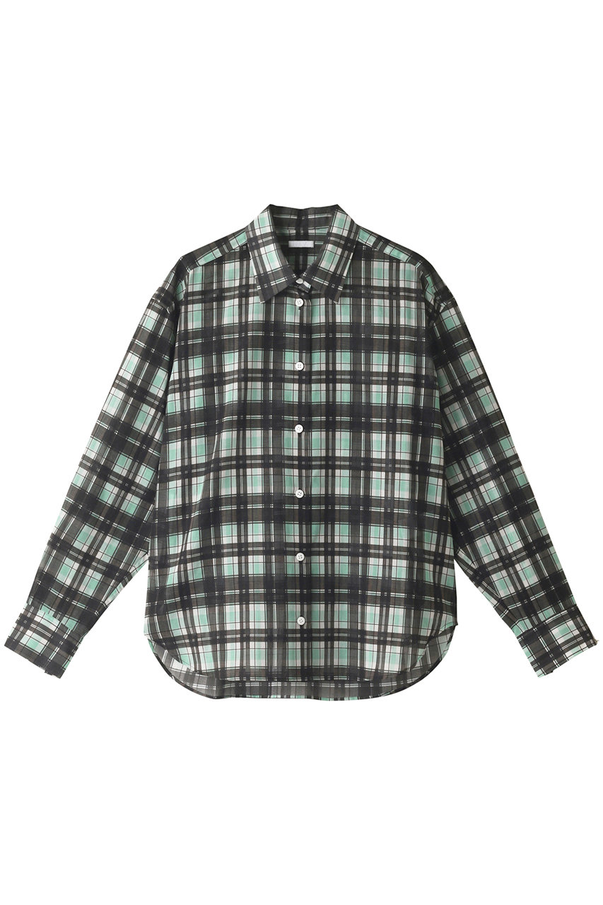 テルマ/TELMAのチェックシャツ(ブラック×グリーン/TLM23FJ009)