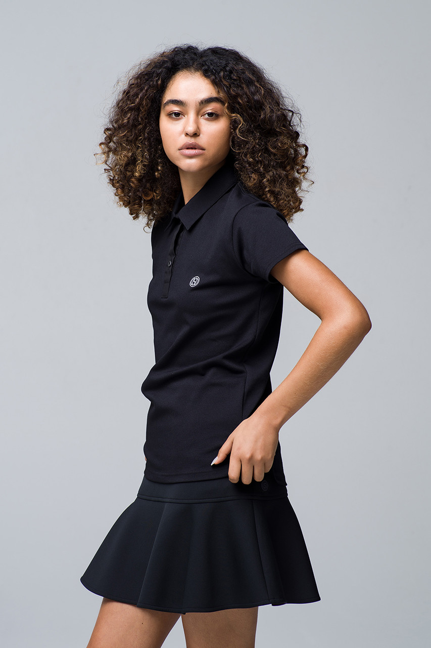 OBSIDIAN(オブシディアン)｜BASIC POLO/ブラック の通販｜ELLESHOP