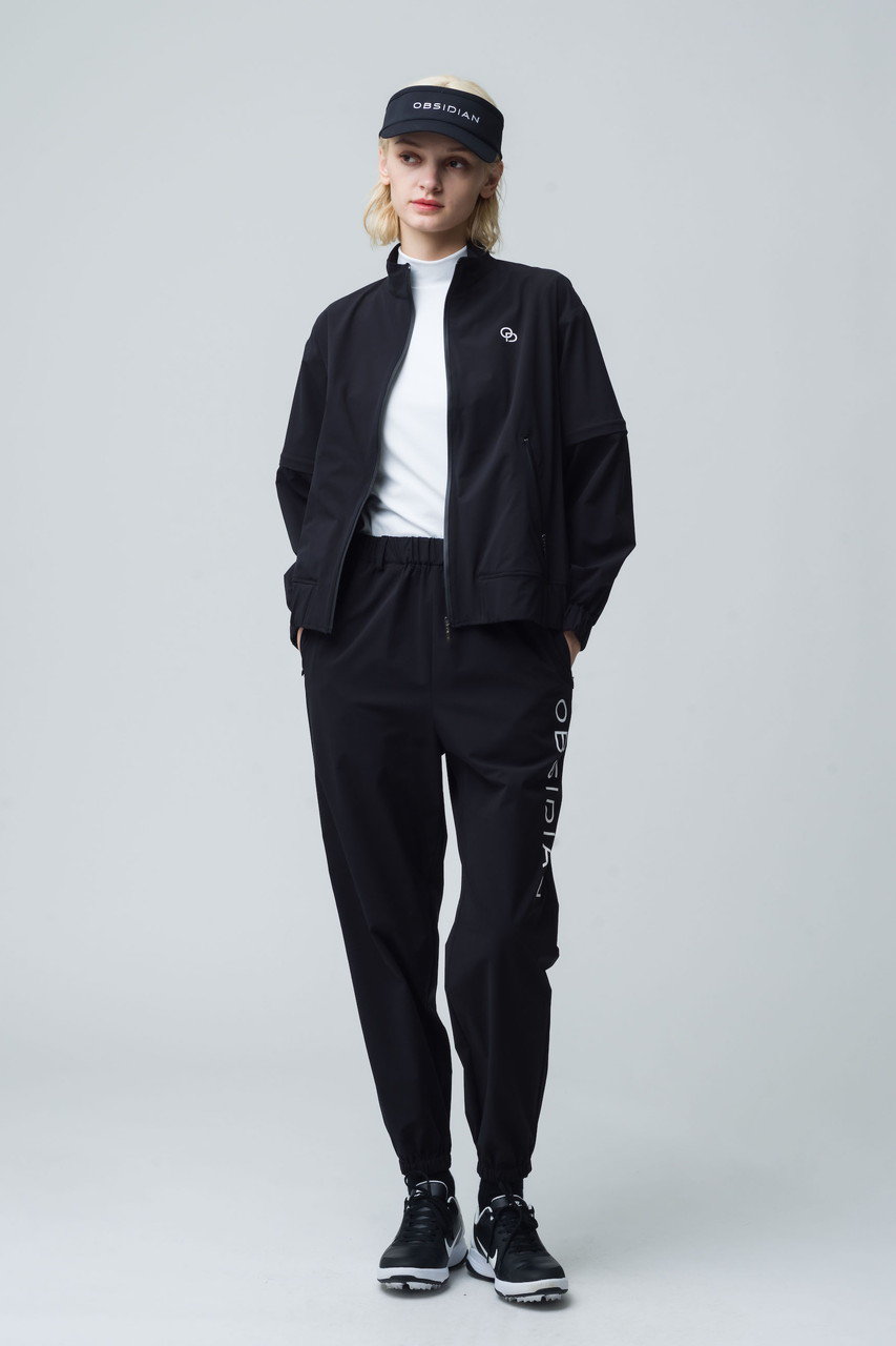 OBSIDIAN(オブシディアン)｜4WAY STRETCH TAFFETA EASY PANTS/ブラック