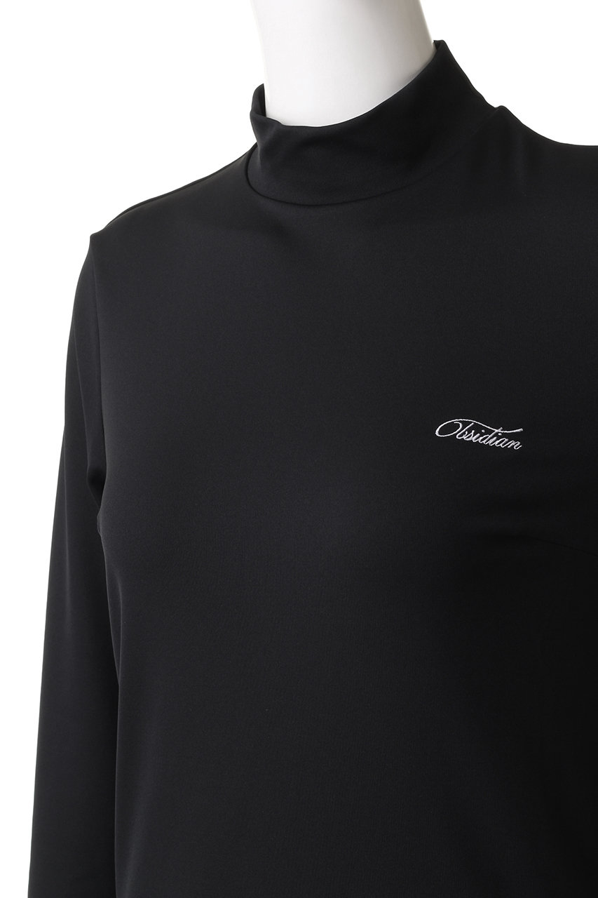 OBSIDIAN(オブシディアン)｜CURSIVE EMBROIDERY HIGHNECK LONGSLEEVE