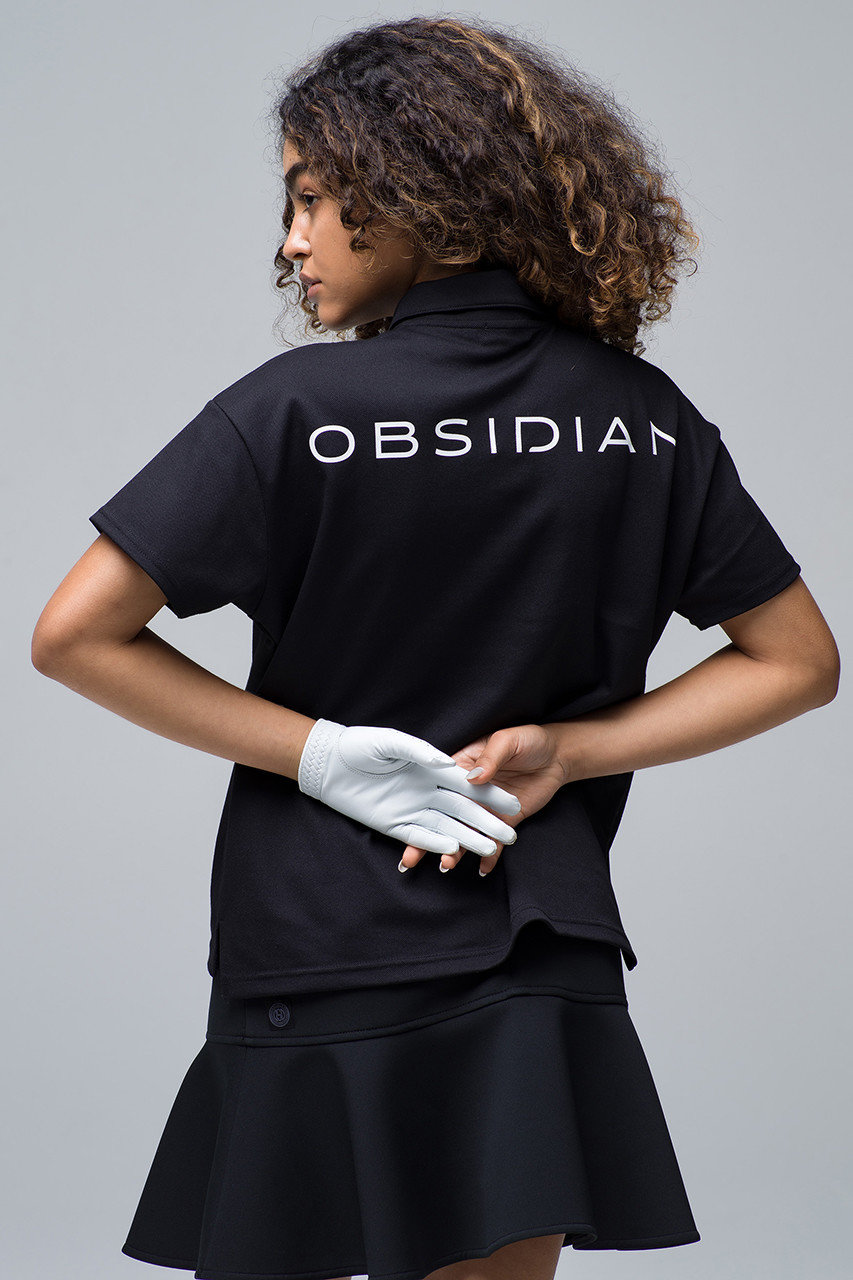 OBSIDIAN/オブシディアンBIG POLO SHIRT OBSIDIAN(オブシディアン)｜BIG POLO SHIRT/ブラック の通販｜ELLESHOP