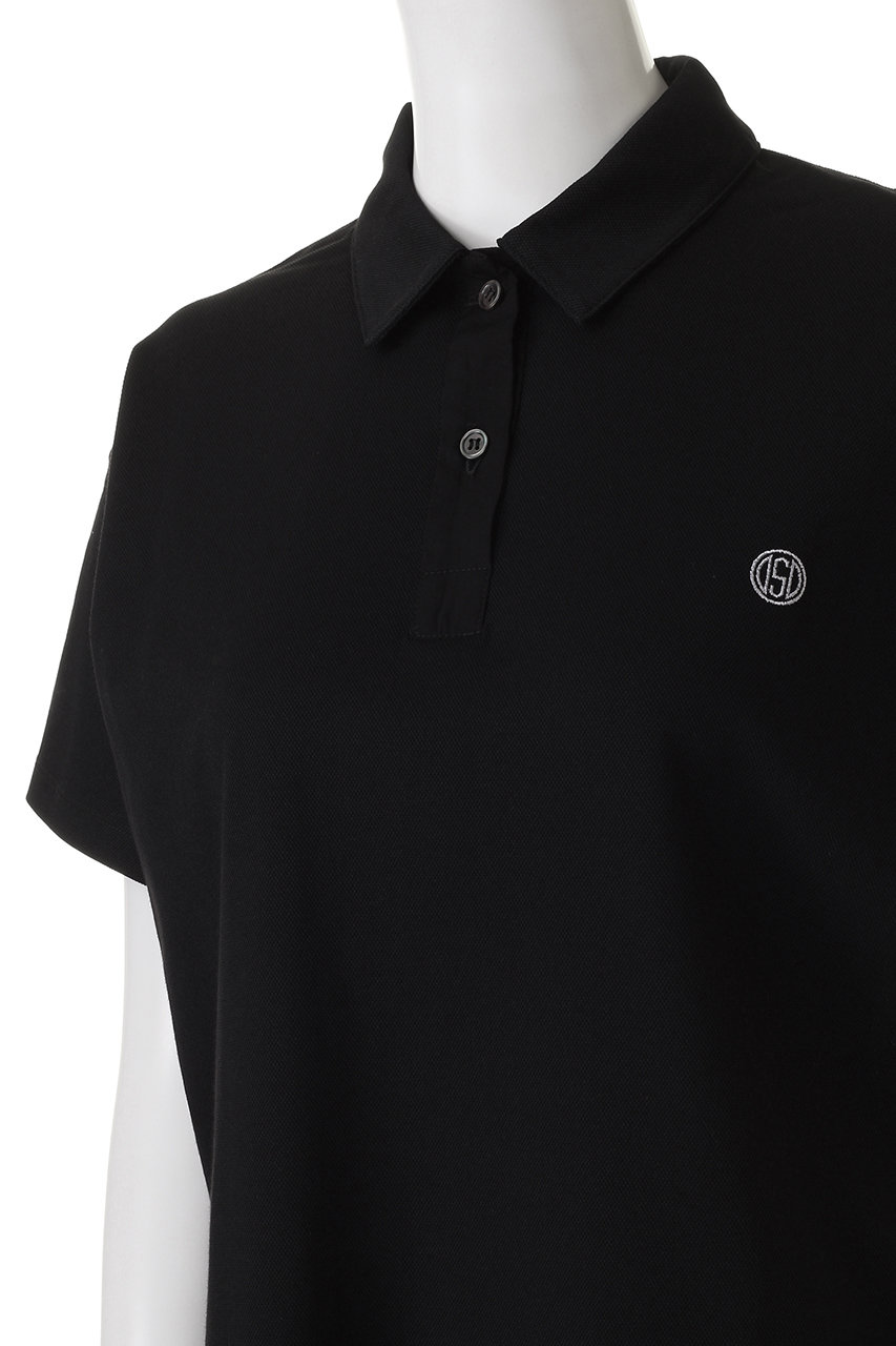 OBSIDIAN(オブシディアン)｜BIG POLO SHIRT/ブラック の通販｜ELLESHOP