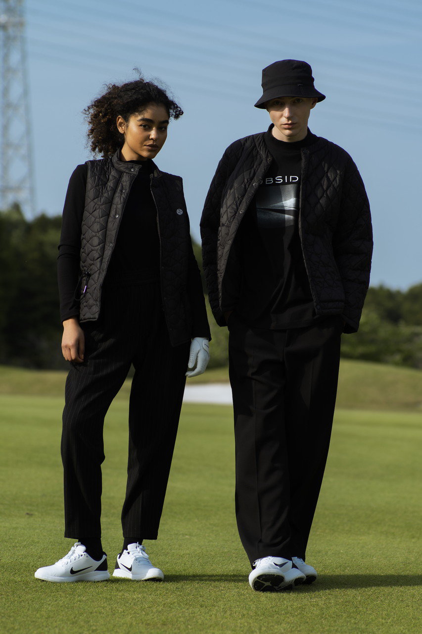 OBSIDIAN(オブシディアン)｜【MEN】PRINT MOCKNECK T/ブラック の通販