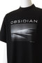 【MEN】PRINT MOCKNECK T オブシディアン/OBSIDIAN