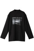 【MEN】PRINT MOCKNECK LONGT オブシディアン/OBSIDIAN