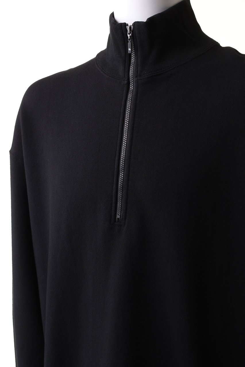 メンズウェア OBSIDIAN SWEAT HALF ZIP PULLOVER OBSIDIAN(オブシディアン)｜【MEN】SWEAT HALF ZIP PULLOVER/ブラック