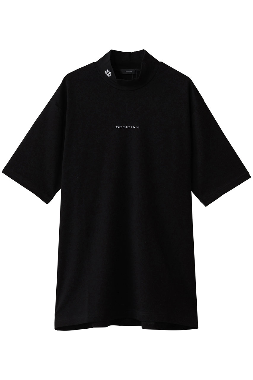 OBSIDIAN 【MEN】SUVIN PLATINUM SMOOTH SHORT SLEEVE TURTLE (ブラック, M) オブシディアン ELLE SHOP