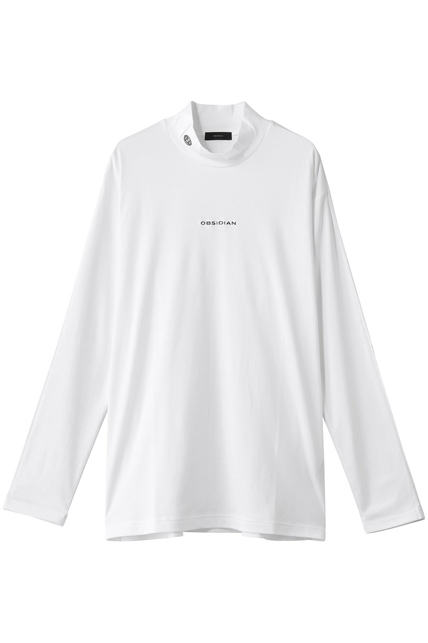OBSIDIAN 【MEN】SUVIN PLATINUM SMOOTH LONG SLEEVE TURTLE (ホワイト, S) オブシディアン ELLE SHOP