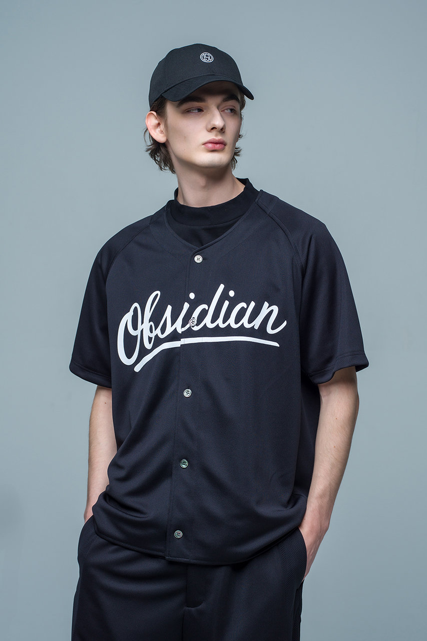 OBSIDIAN ゴルフ　ベースボールシャツ OBSIDIAN(オブシディアン)｜【MEN】BASEBALL SHIRT/ブラック の通販