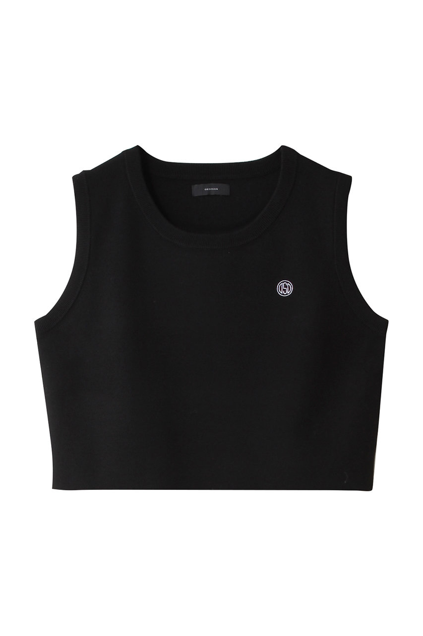 OBSIDIAN 2/50 KNIT SHORT VEST (ブラック, S) オブシディアン ELLE SHOP
