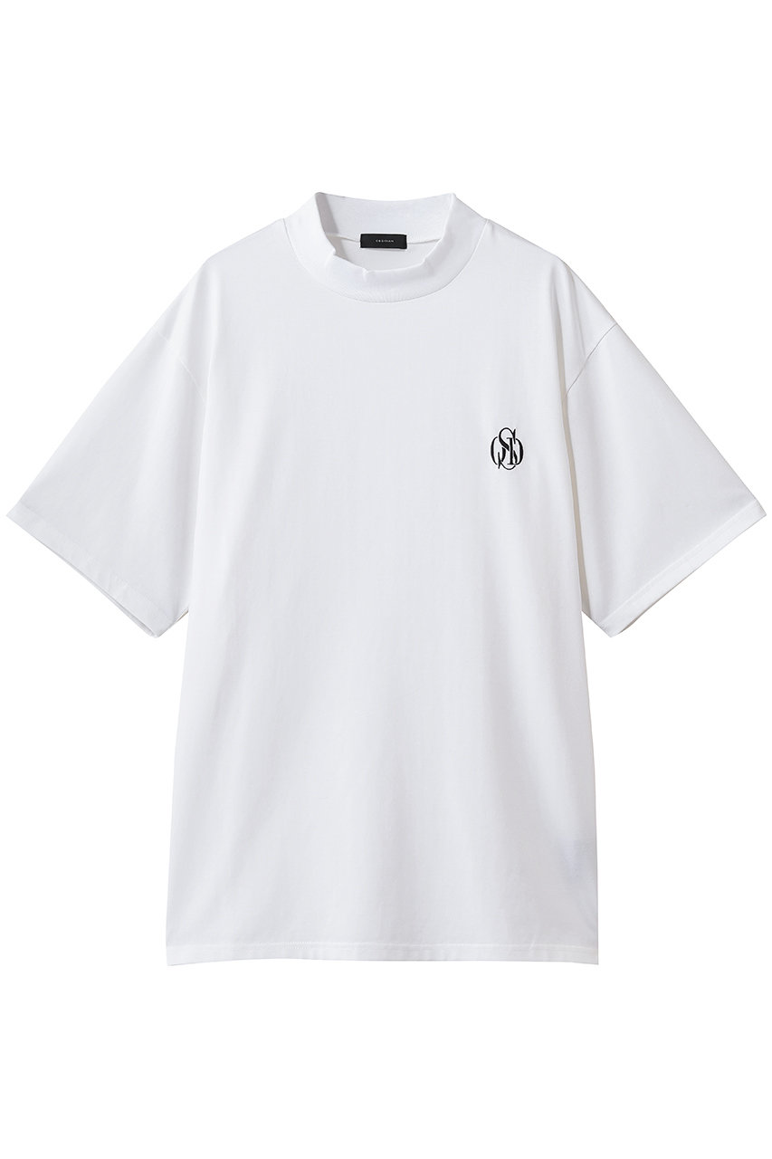 オブシディアン/OBSIDIANの【MEN】CREST MOCK NECK T-SHIRT(ホワイト/ODM26ST012)