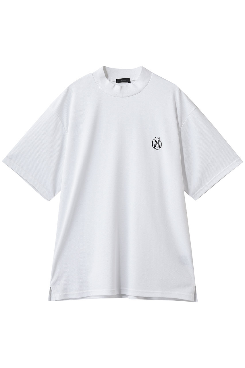 オブシディアン/OBSIDIANの【MEN】PIQUE MOCK NECK T-SHIRT(ホワイト/ODM26ST017)