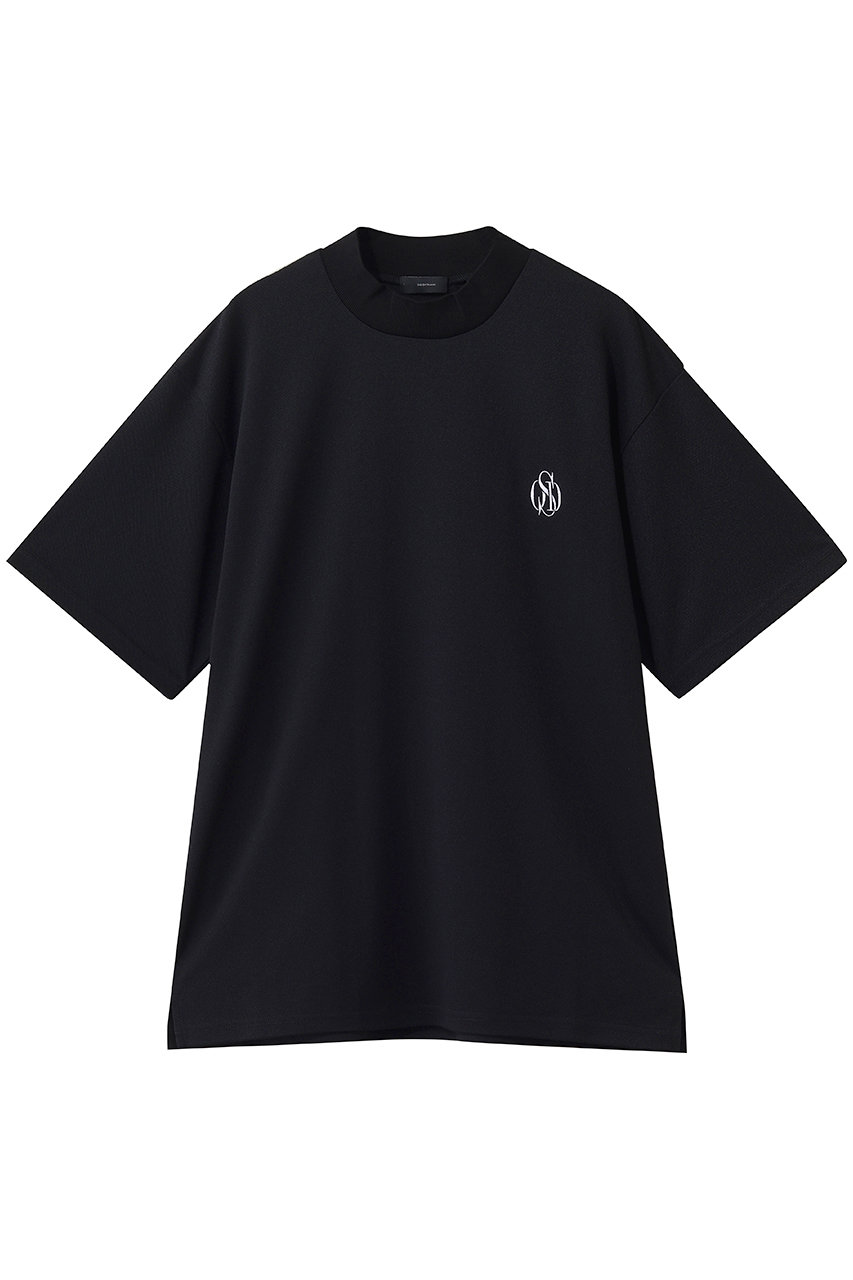 オブシディアン/OBSIDIANの【MEN】PIQUE MOCK NECK T-SHIRT(ブラック/ODM26ST017)