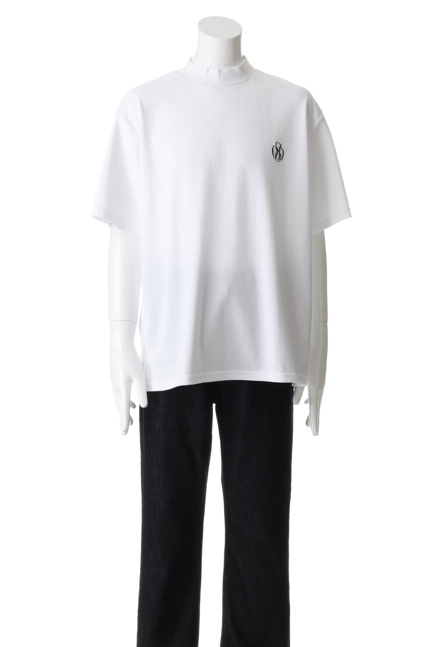 OBSIDIAN(オブシディアン)｜【MEN】PIQUE MOCK NECK T-SHIRT/ブラック