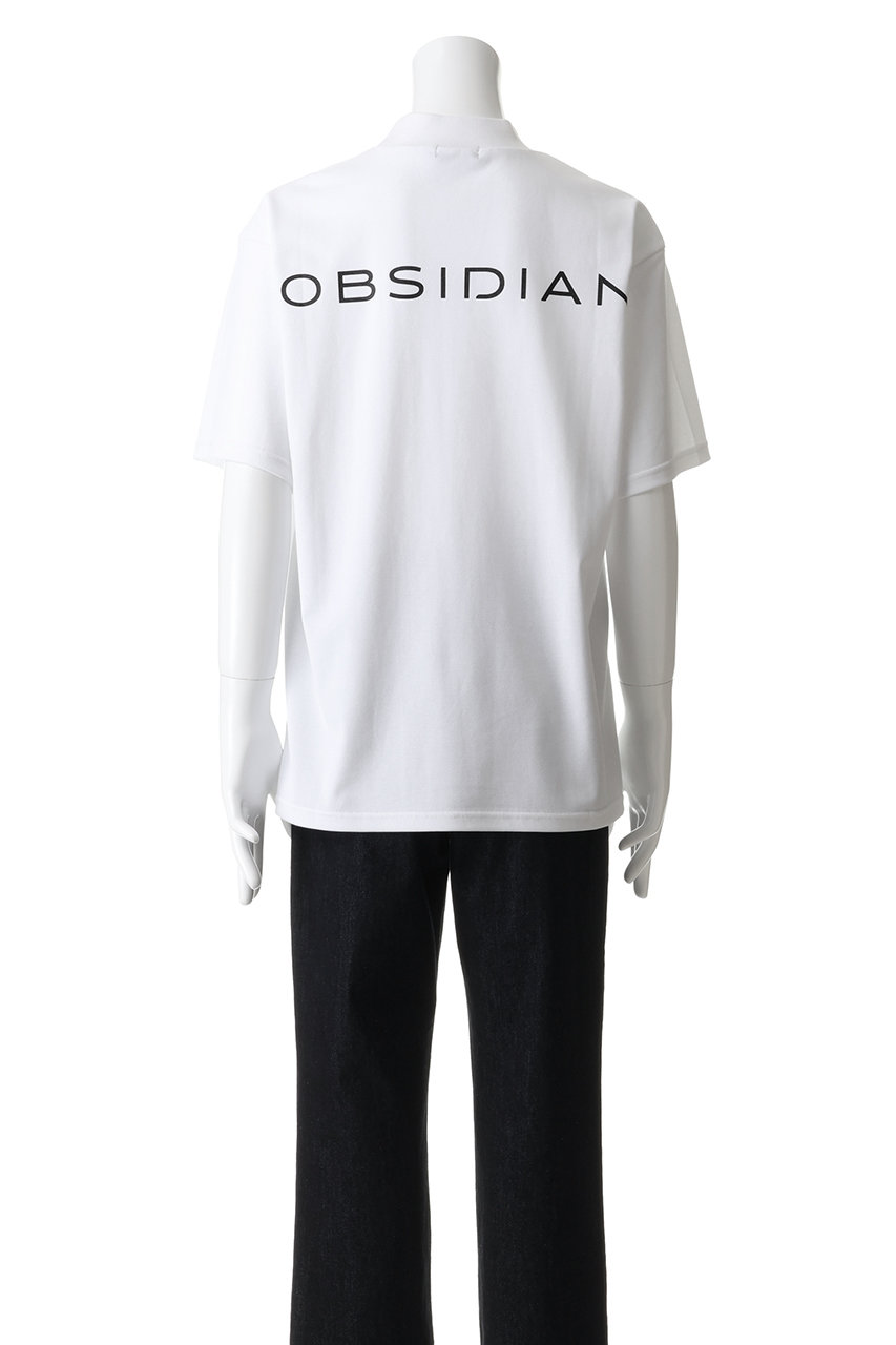 OBSIDIAN(オブシディアン)｜【MEN】PIQUE MOCK NECK T-SHIRT/ブラック