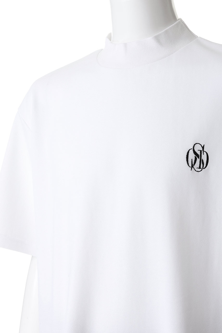 OBSIDIAN(オブシディアン)｜【MEN】PIQUE MOCK NECK T-SHIRT/ブラック
