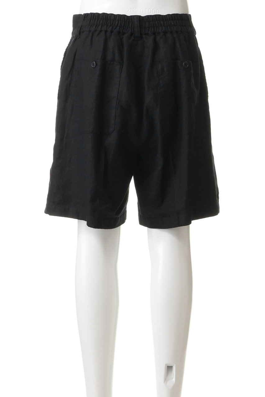 OBSIDIAN(オブシディアン)｜【MEN】LINEN SHORTS/ブラック の通販