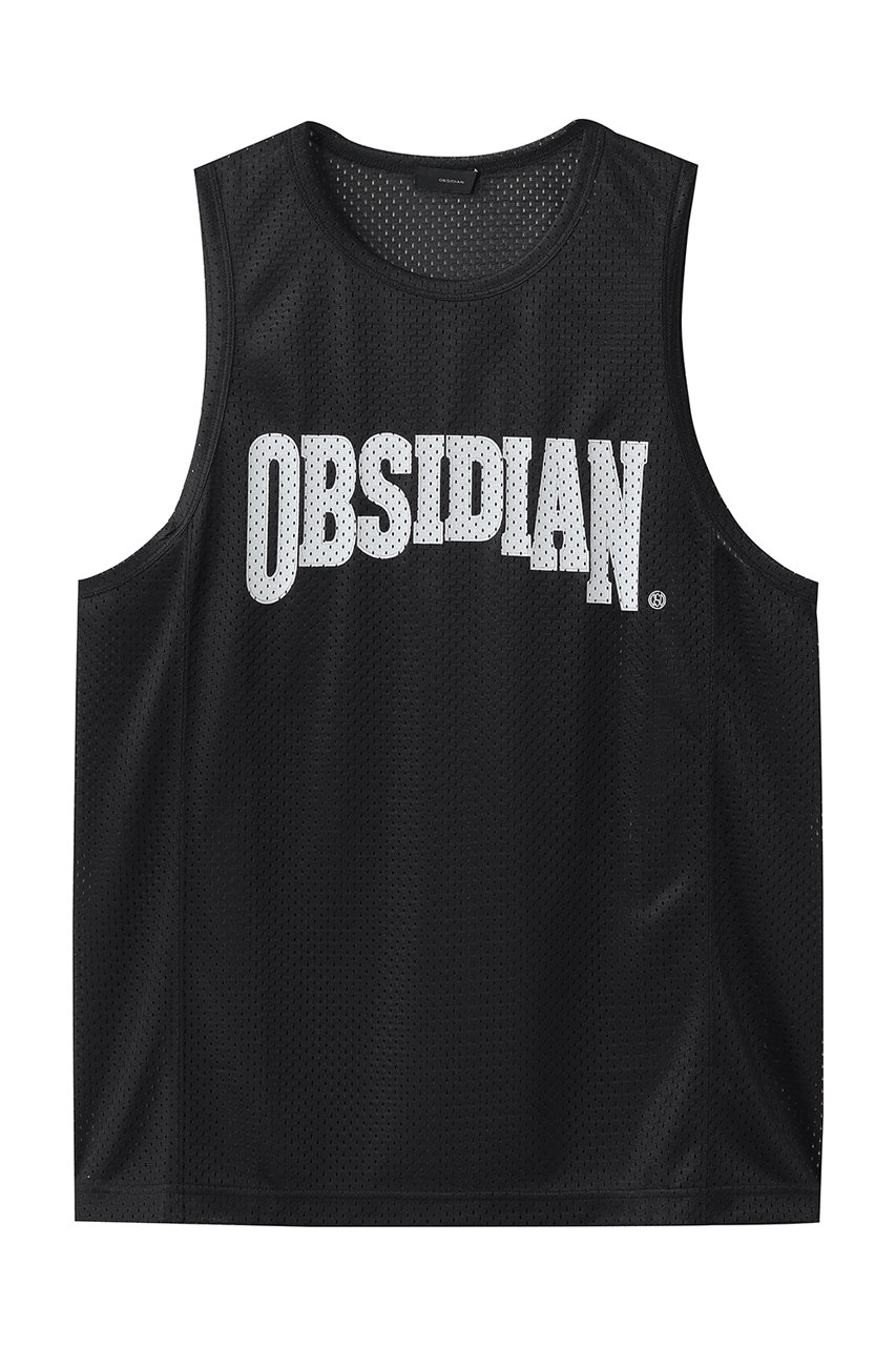 オブシディアン/OBSIDIANの【MEN】MESH VARSITY TANK(ブラック/ODM26ST023)