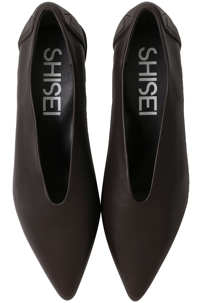 SHISEI POINTED SLIT PUMPS(レイン対応) (エボニー, 38(25.0)) シーセイ ELLE SHOP SHISEI POINTED SLIT PUMPS(レイン対応) (エボニー, 38(25.0)) シーセイ ELLE SHOP