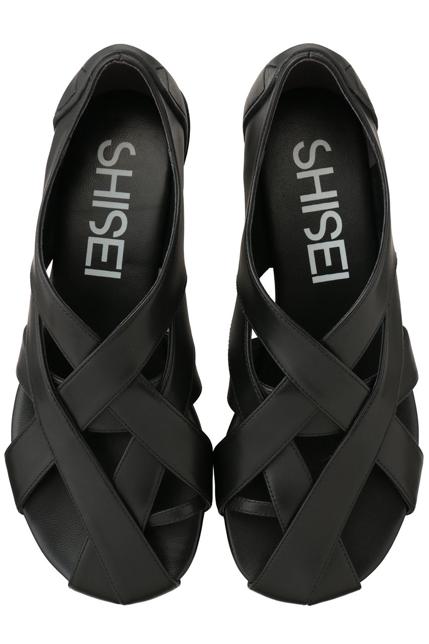 SHISEI(シーセイ)｜W CROSS SLIPON/ブラック の通販｜ELLESHOP・(エル