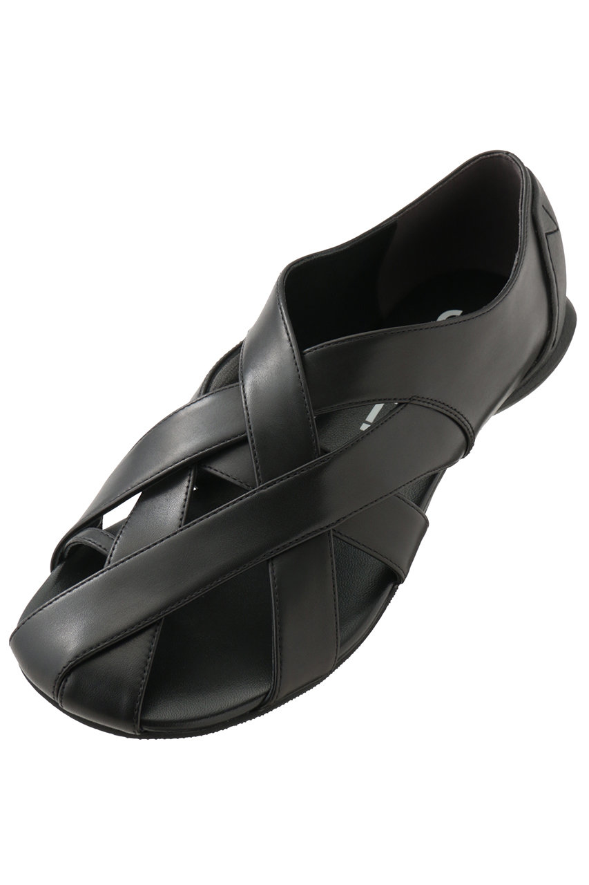 SHISEI(シーセイ)｜W CROSS SLIPON/ブラック の通販｜ELLESHOP・(エル